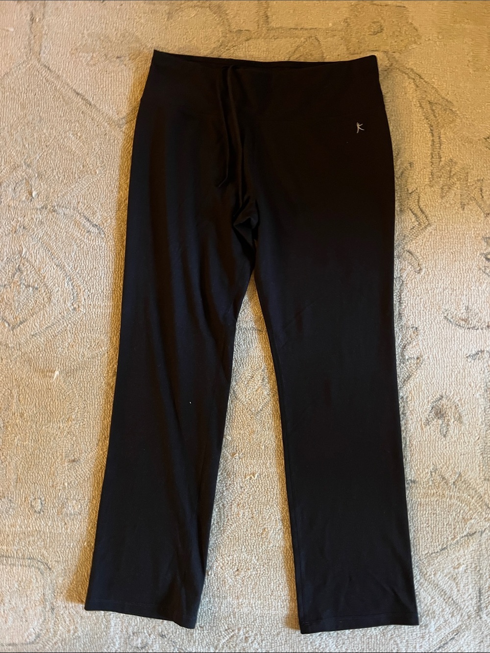 Danskin Black Slim Fit Leggings with Subtle Logo